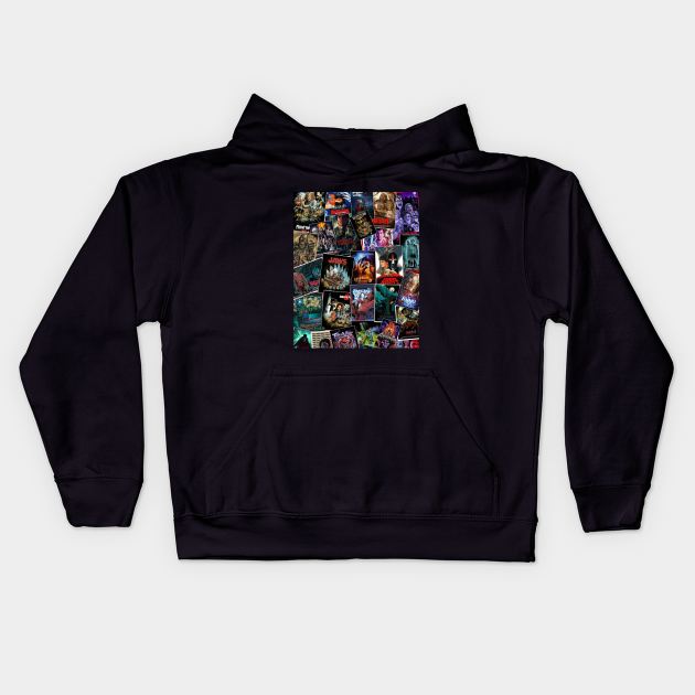 Horror Movie Collage Kids Hoodie by Premium Nation